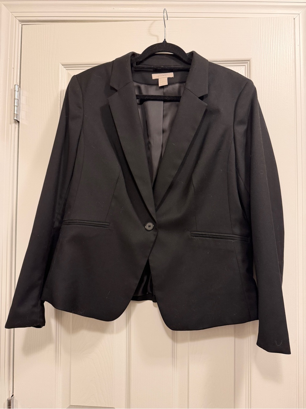 H&M Black Single-Button Tailored Blazer